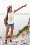 Do more of what make you happy ladies womens girls t-shirt organic cotton vegan soft feel colourful white plant a tree 