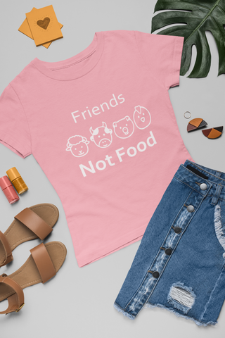 Ladies Short Sleeve T-Shirt Friends Not Food